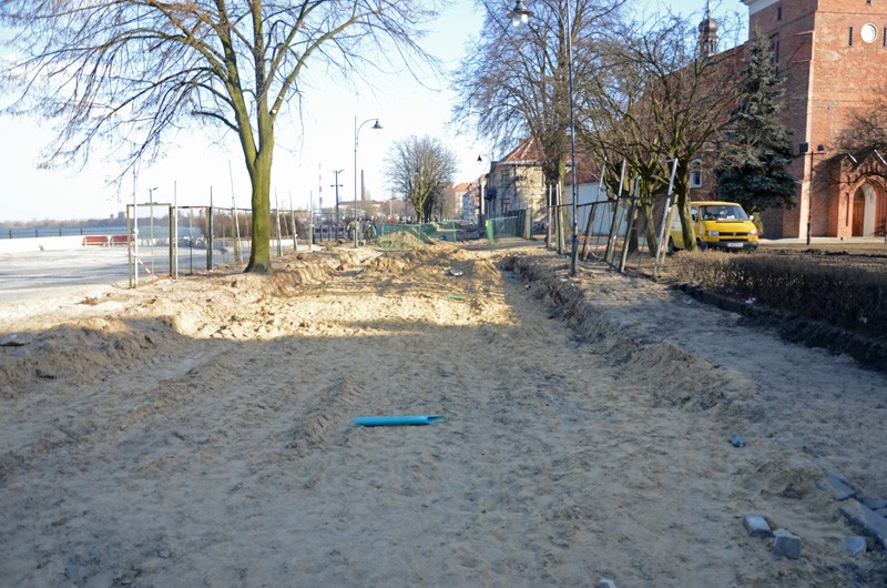 Odkrycie archeologiczne na bulwarach