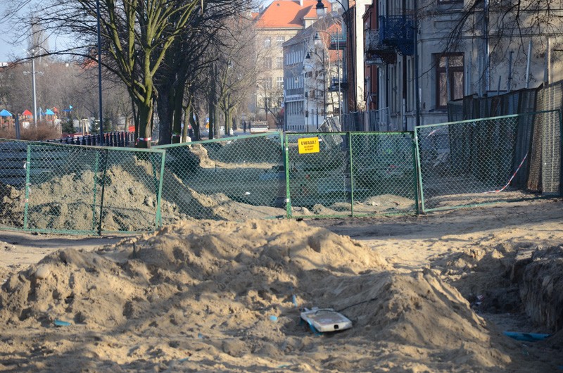 Odkrycie archeologiczne na bulwarach
