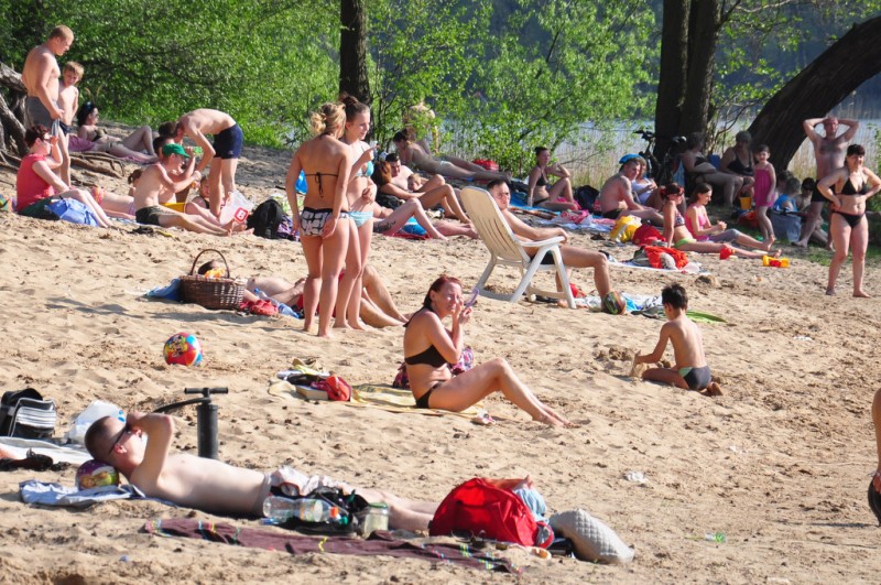 Lipiec w maju! Tłumy na włocławskich plażach