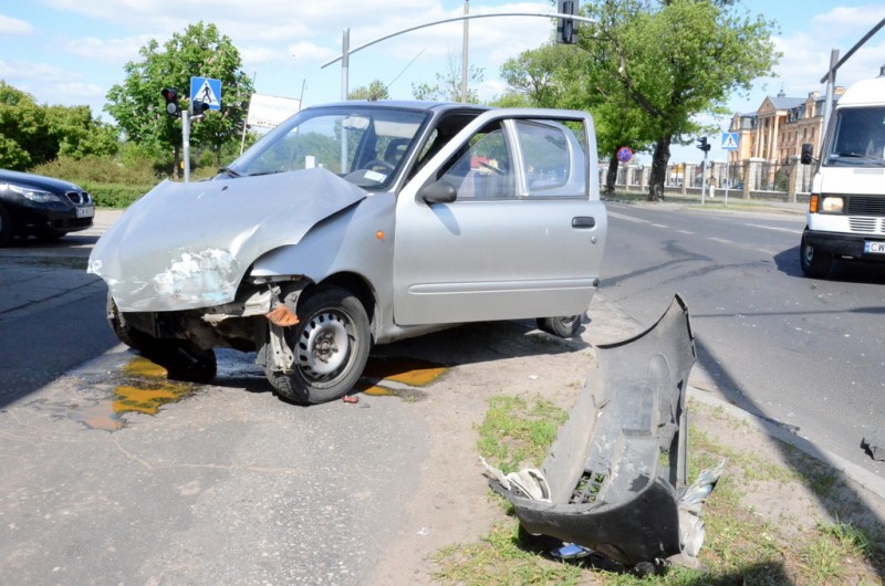 Kolizja na skrzyżowaniu Okrężnej i Wojskowej