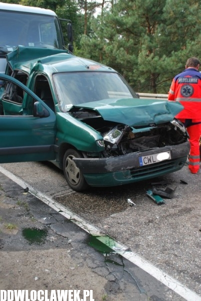 Groźny wypadek pod Włocławkiem