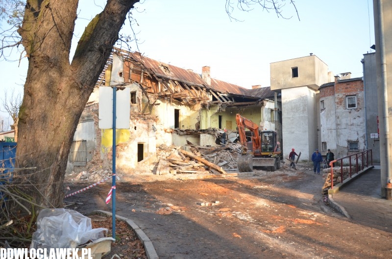 Rozbiórka szpitala św. Antoniego we Włocławku