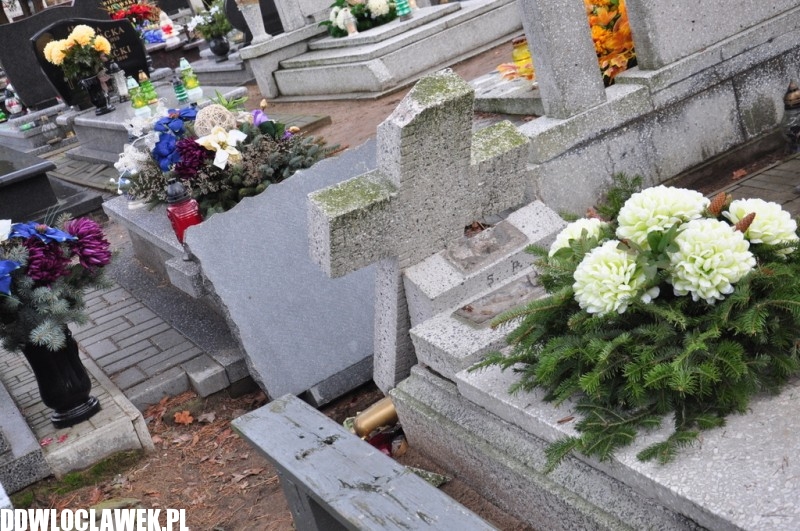 Włocławski cmentarz zdemolowany! Mieszkańcy zbulwersowani