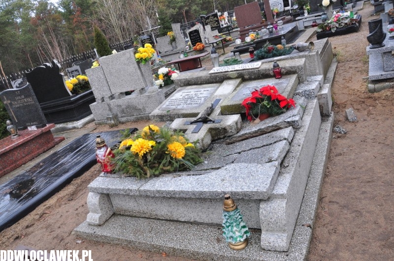 Włocławski cmentarz zdemolowany! Mieszkańcy zbulwersowani
