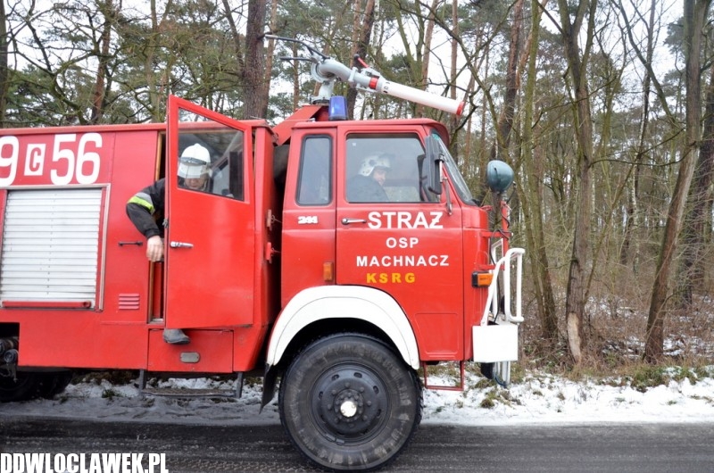 Groźny wypadek pod Włocławkiem! Bus wypadł z drogi i uderzył w drzewo!