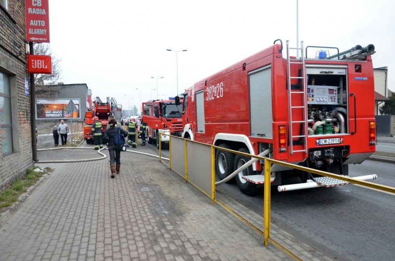 Pożar w centrum Włocławka