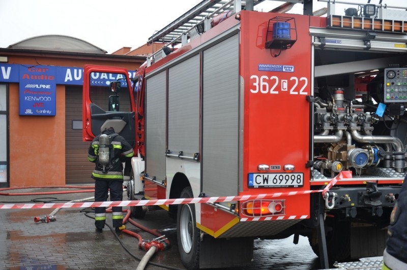 Pożar w centrum Włocławka