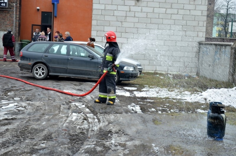 Pożar w centrum Włocławka