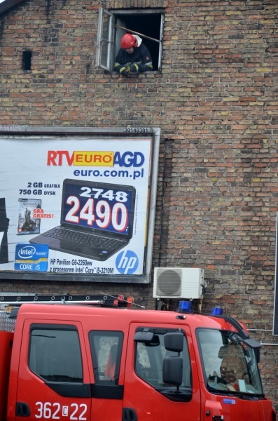 Pożar w centrum Włocławka