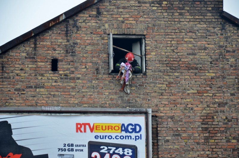 Pożar w centrum Włocławka