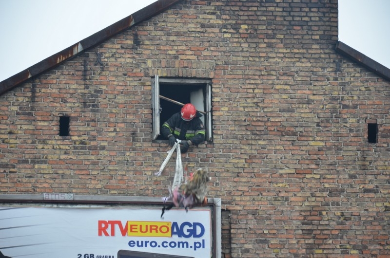 Pożar w centrum Włocławka