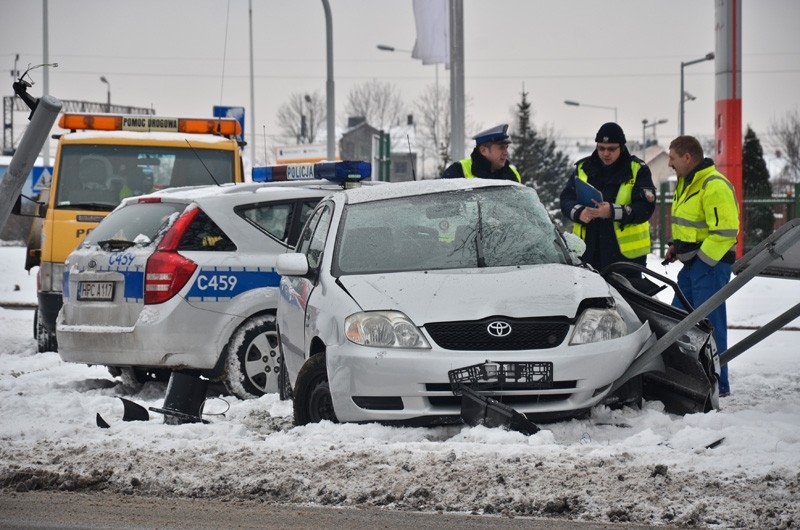 Groźny wypadek przy ul. Okrzei