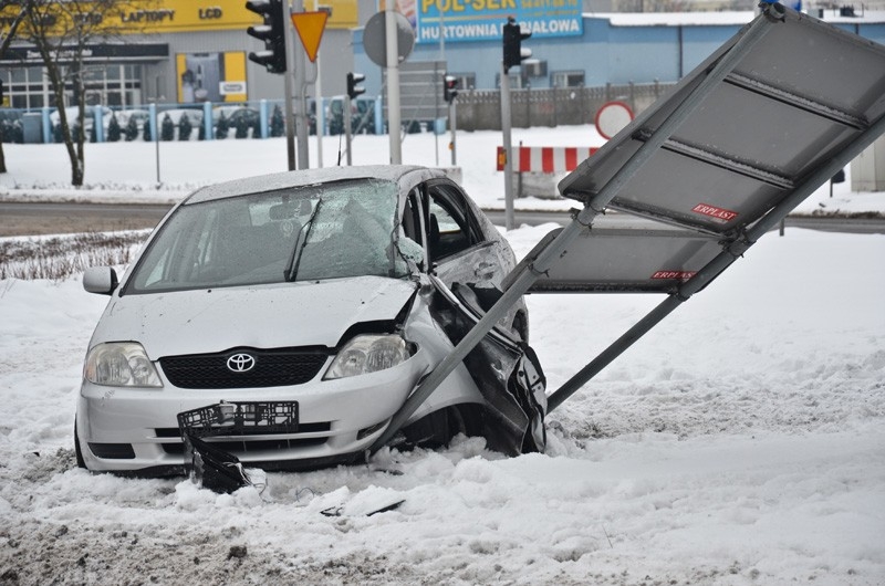 Groźny wypadek przy ul. Okrzei