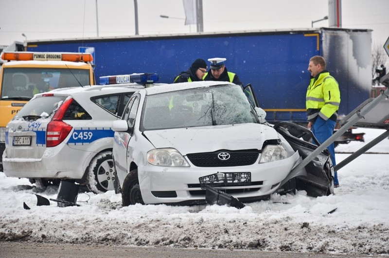 Groźny wypadek przy ul. Okrzei