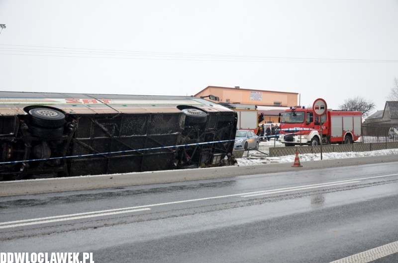 Tragiczny wypadek autokaru pod Włocławkiem