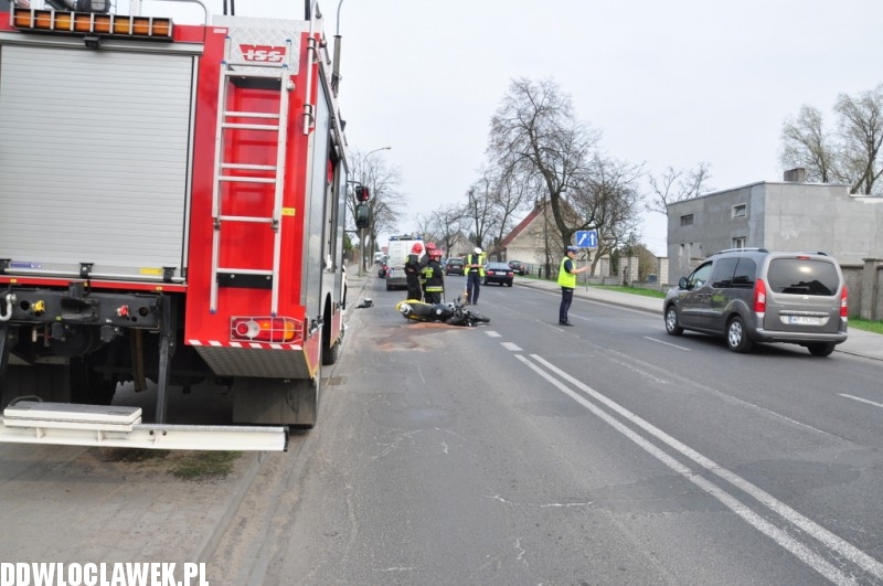 Motocyklista uderzył w pieszą na Lipnowskiej