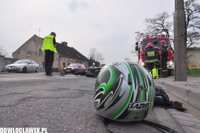 Motocyklista uderzył w pieszą na Lipnowskiej