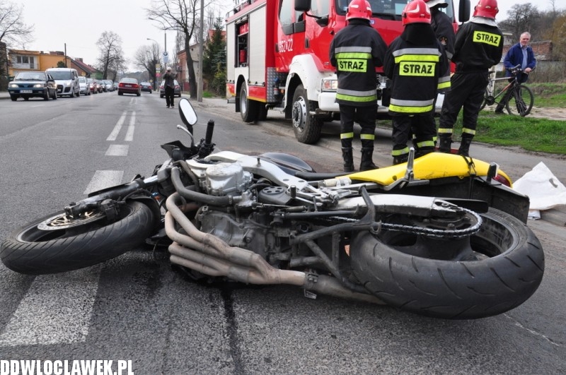 Motocyklista uderzył w pieszą na Lipnowskiej
