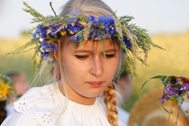 Pokazywały swoje wianki