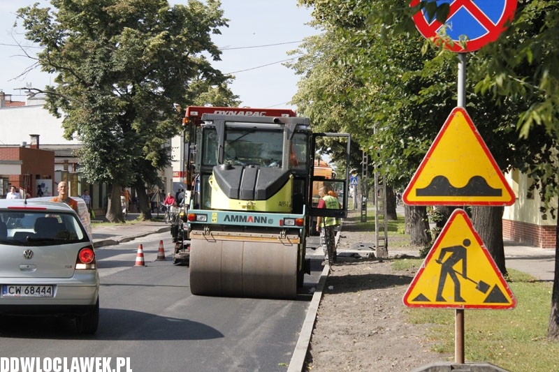 Trwają prace drogowe przy ul. Kaliskiej