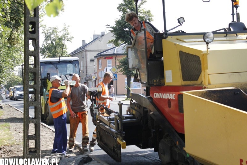 Trwają prace drogowe przy ul. Kaliskiej