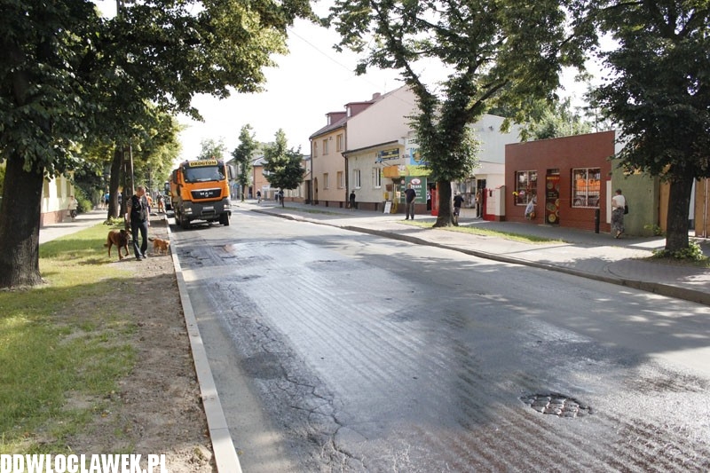 Trwają prace drogowe przy ul. Kaliskiej