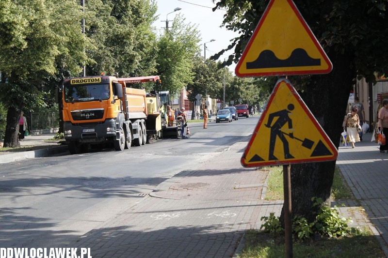 Trwają prace drogowe przy ul. Kaliskiej