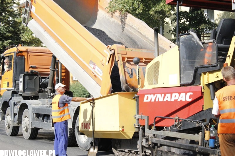 Trwają prace drogowe przy ul. Kaliskiej