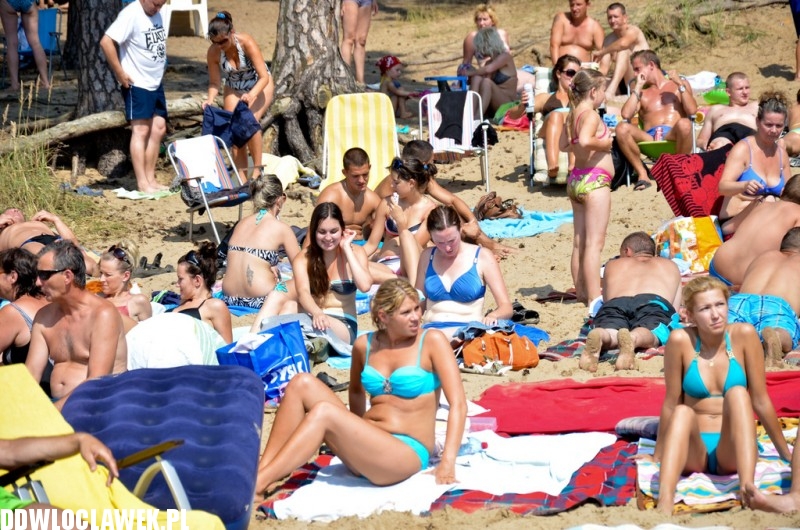 Goracy weekend! Plaża nad jeziorem Wikaryjskim