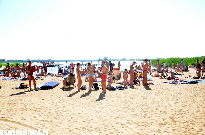 Plaża nad jeziorem Choceńskim podczas zlotu
