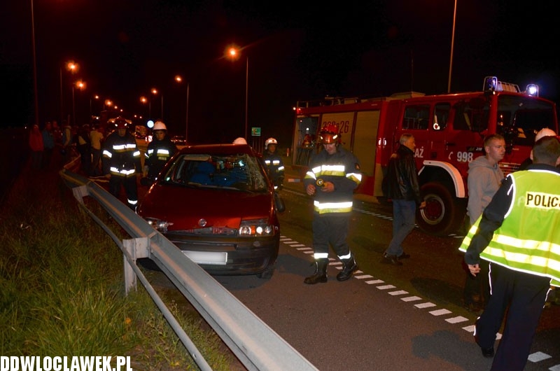 Tir staranował Fiata Punto na drodze krajowej nr 1