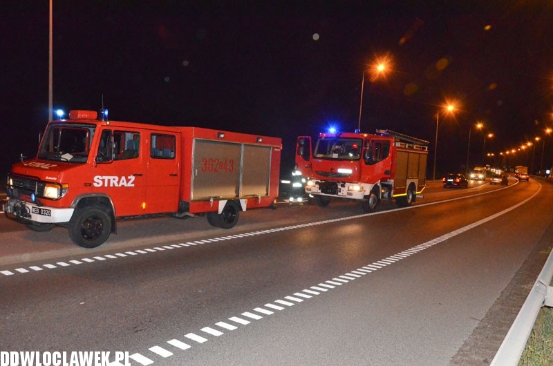 Tir staranował Fiata Punto na drodze krajowej nr 1