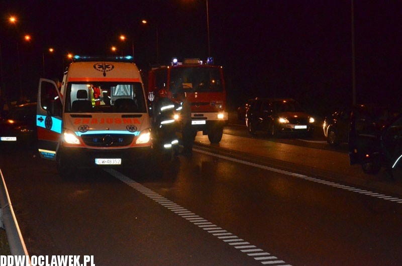 Tir staranował Fiata Punto na drodze krajowej nr 1