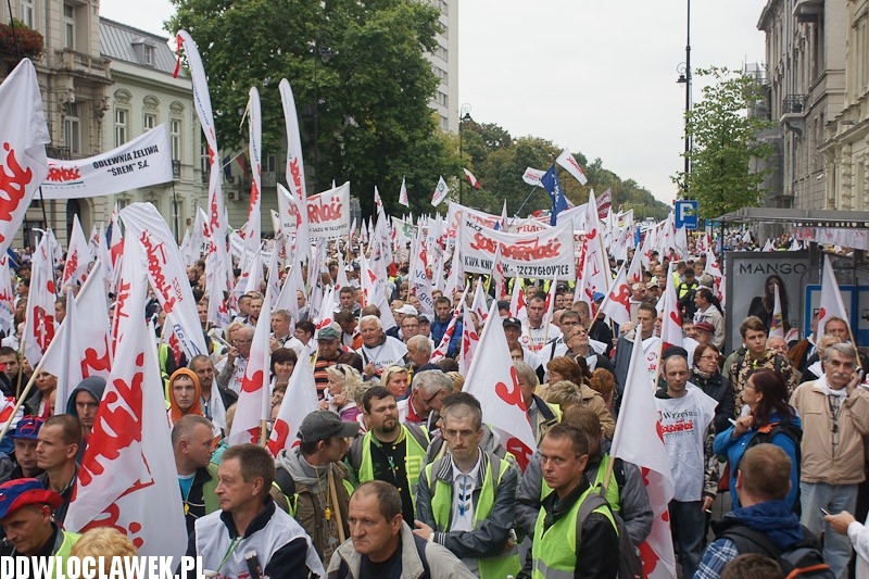 Włocławianie protestowali w Warszawie część II