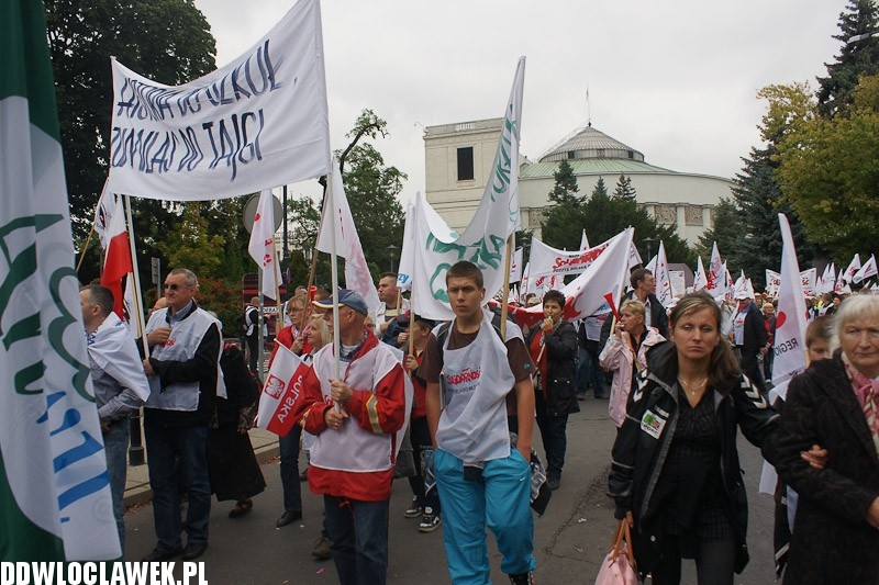 Włocławianie protestowali w Warszawie część II