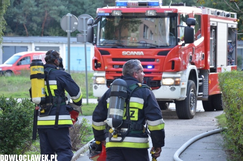 Pożar w bloku przy ulicy Fredry