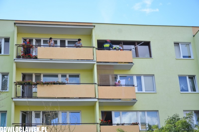Pożar w bloku przy ulicy Fredry