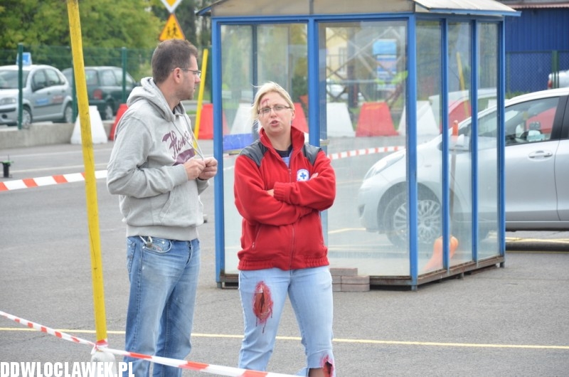 Wypadek na rondzie Falbanka - symulacja