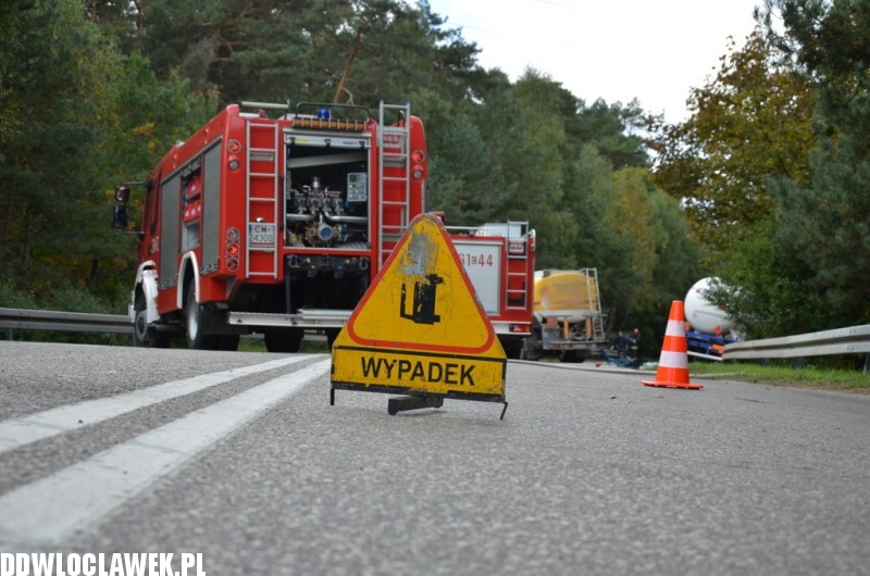 Zderzenie dwóch tirów pod Włocławkiem