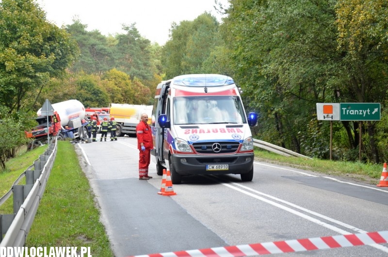 Zderzenie dwóch tirów pod Włocławkiem