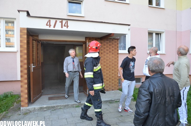Pożar w bloku przy ul. Dziewińskiej