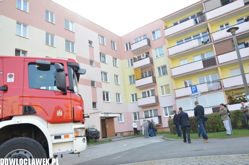 Pożar w bloku przy ul. Dziewińskiej