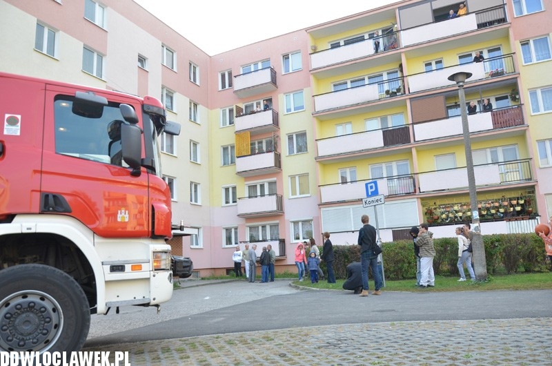 Pożar w bloku przy ul. Dziewińskiej