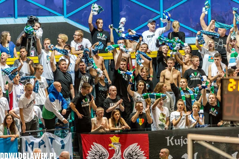 Kibice podczas meczu Śląska z Anwilem