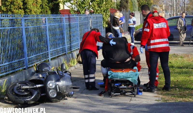 Kolejny wypadek z udziałem motocyklisty