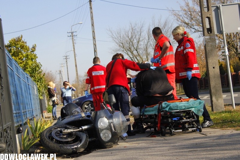 Kolejny wypadek z udziałem motocyklisty
