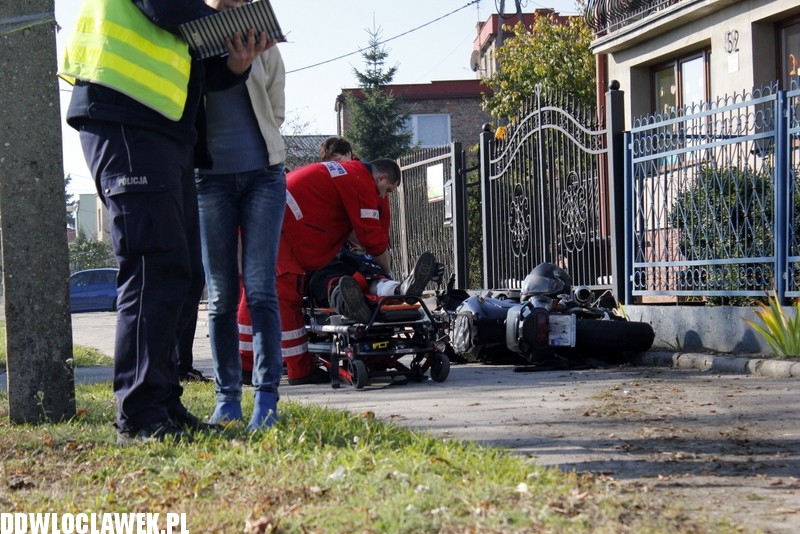 Kolejny wypadek z udziałem motocyklisty