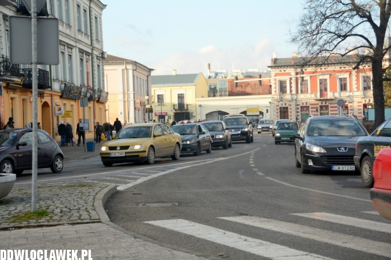 Zakorkowane ulice Włocławka