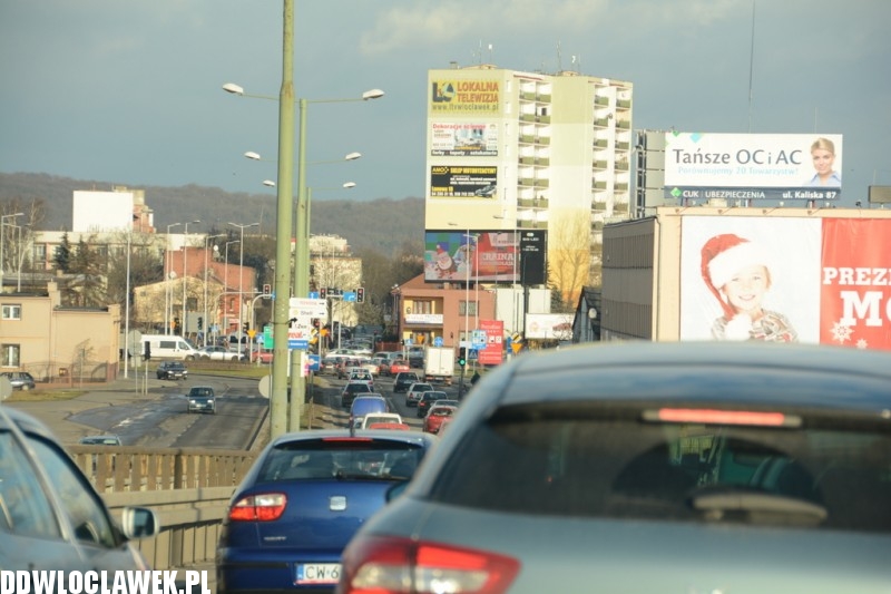 Zakorkowane ulice Włocławka