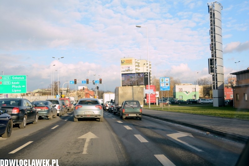 Zakorkowane ulice Włocławka